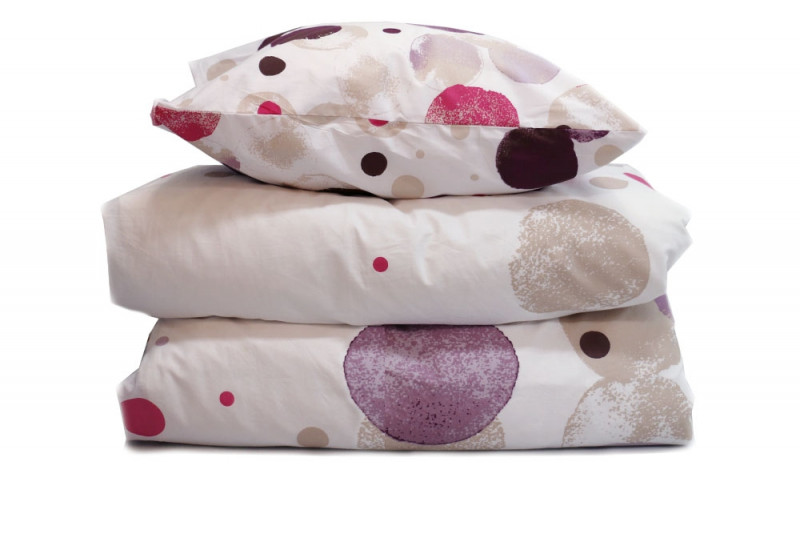 Bäddset Drömma prickar lila 150*210