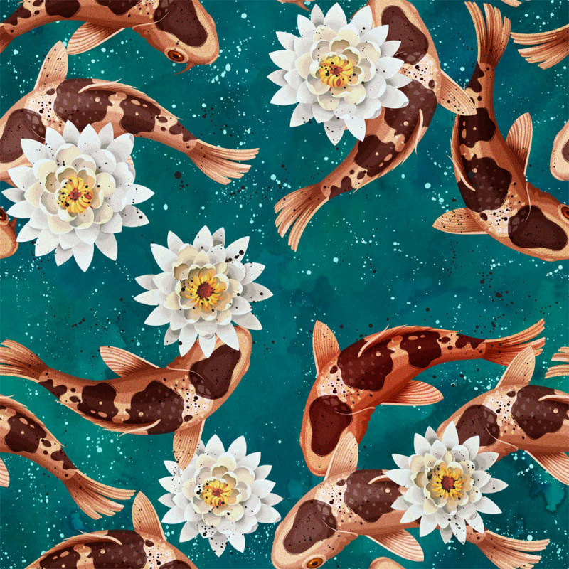 Guldfisk & Näckros turkos