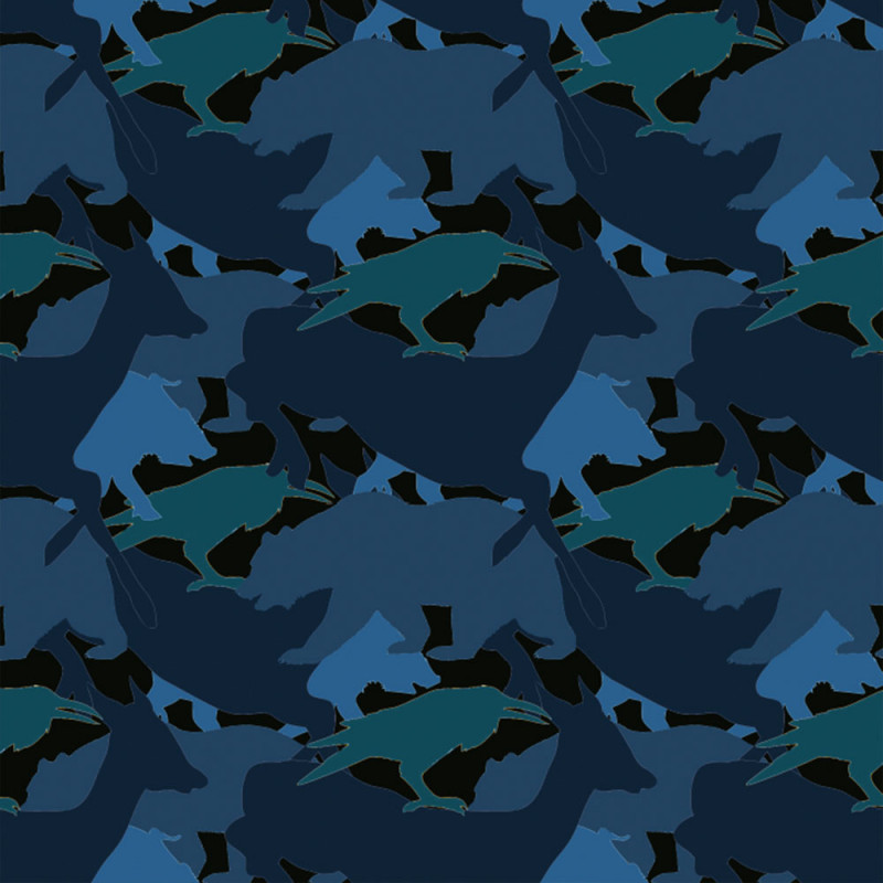 Kamouflage djur blå