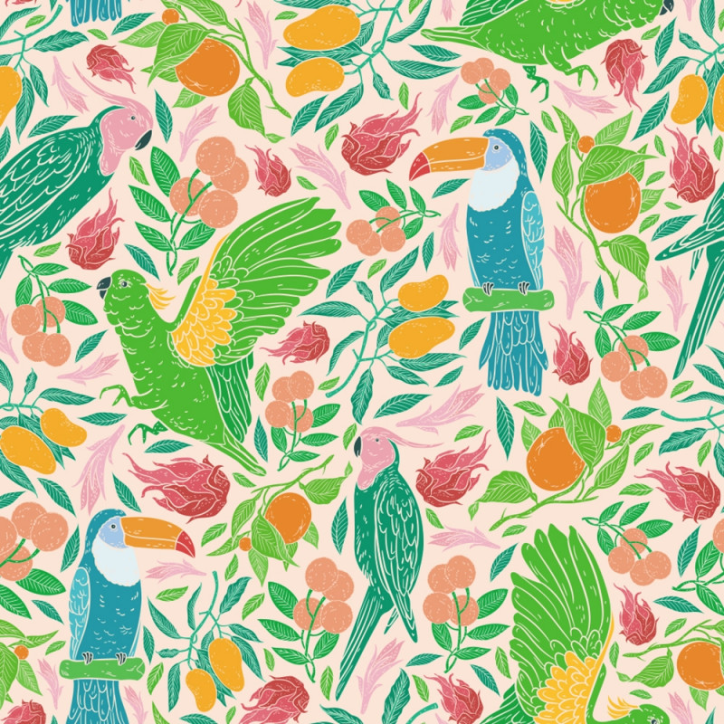 Kakadua ljusrosa botten