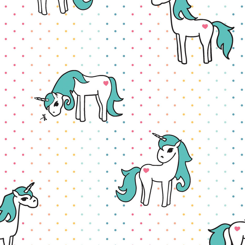 Prickar med enhörning vit