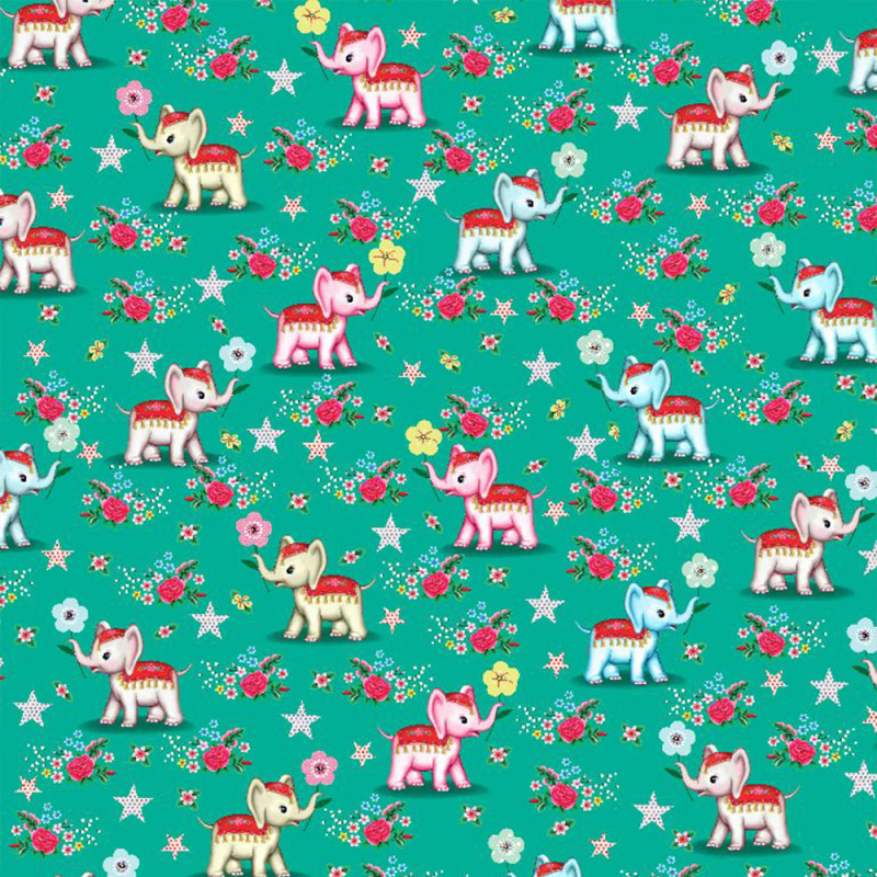 Elefanter med blommor