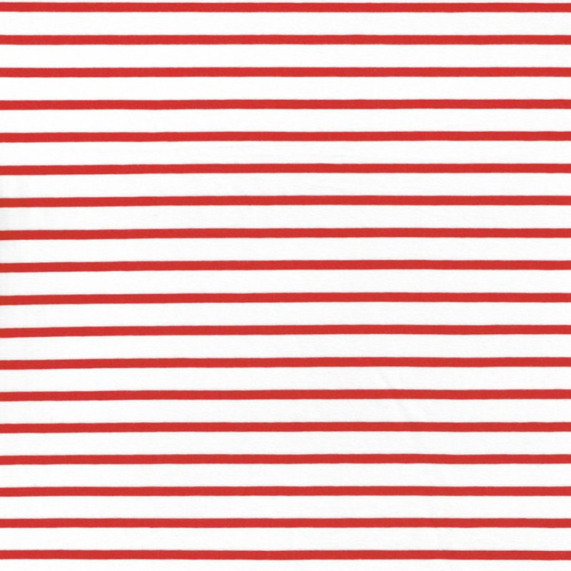 Smal 1/40 vit/röd rand eko