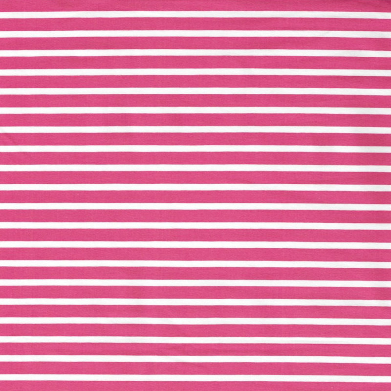 Smal 10/1 cerise/vit rand eko