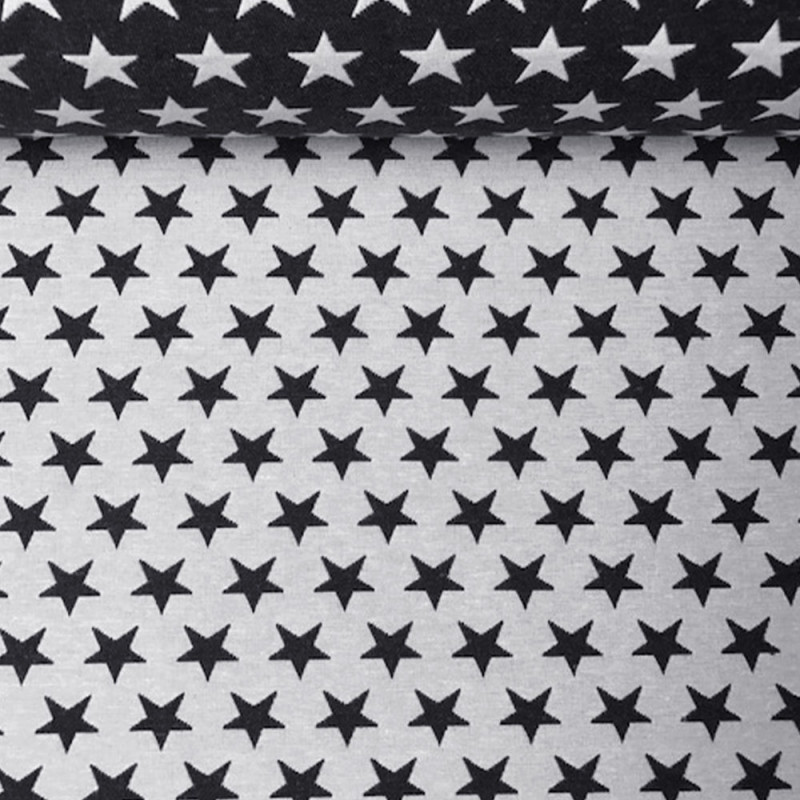 Jersey jacquard svart stjärna