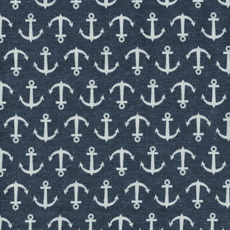 Ankare blå vit 140 cm