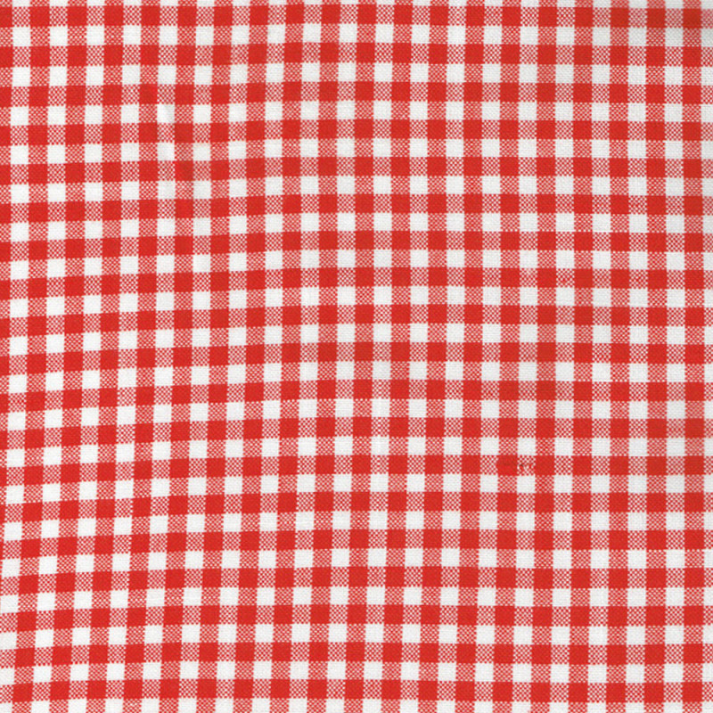 Vävd ruta röd liten