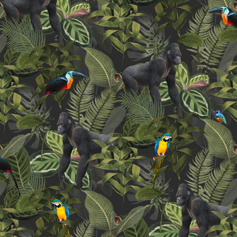 Jogging Gorilla i djungel