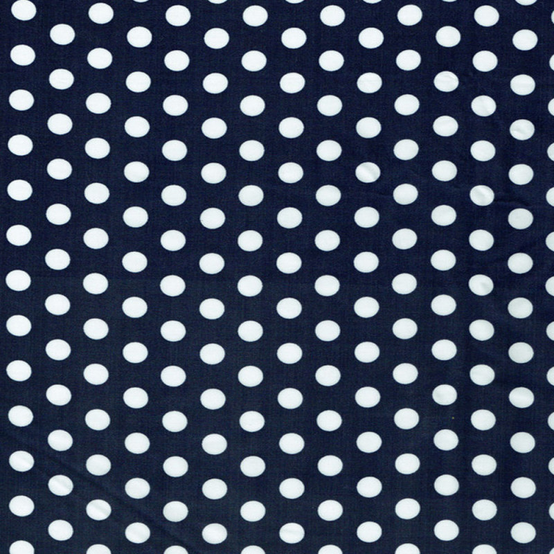 Viskos mode marinblå med vit prick