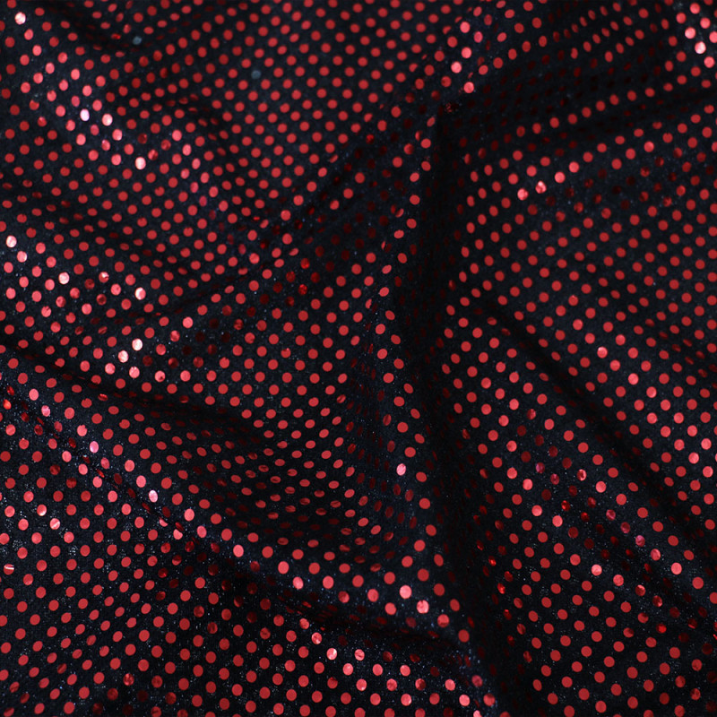 Paljett liten gles röd/svart