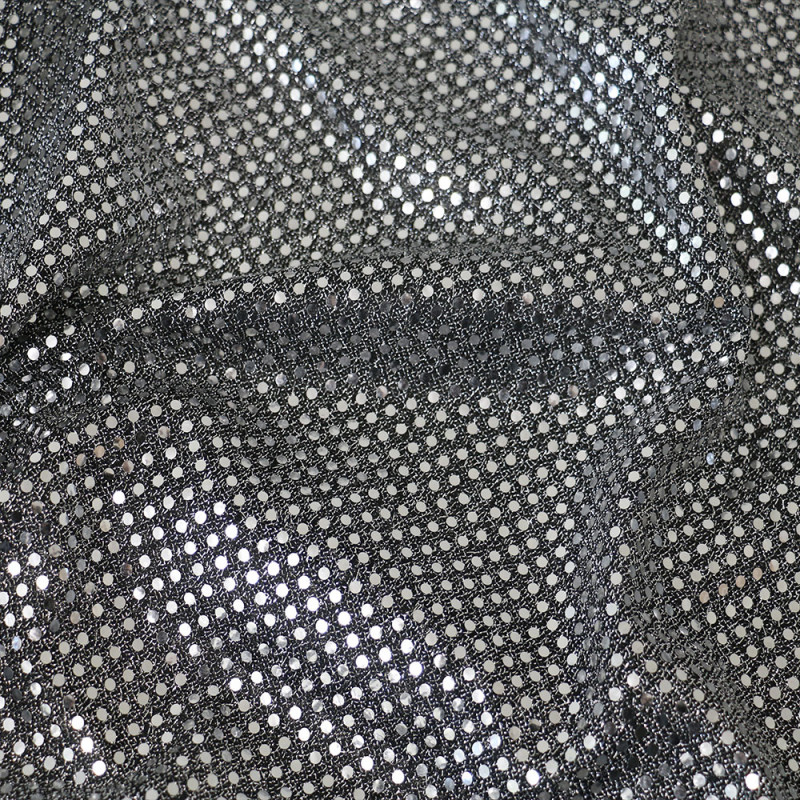 Paljett liten gles silver/svart
