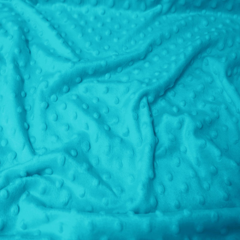 Minky turkos prickar