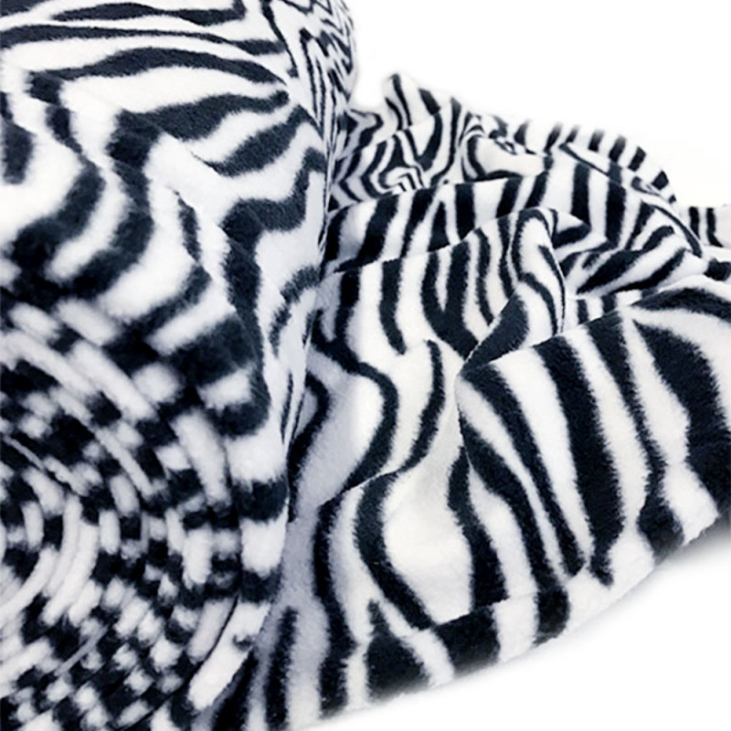 Fleece mönstrad zebra