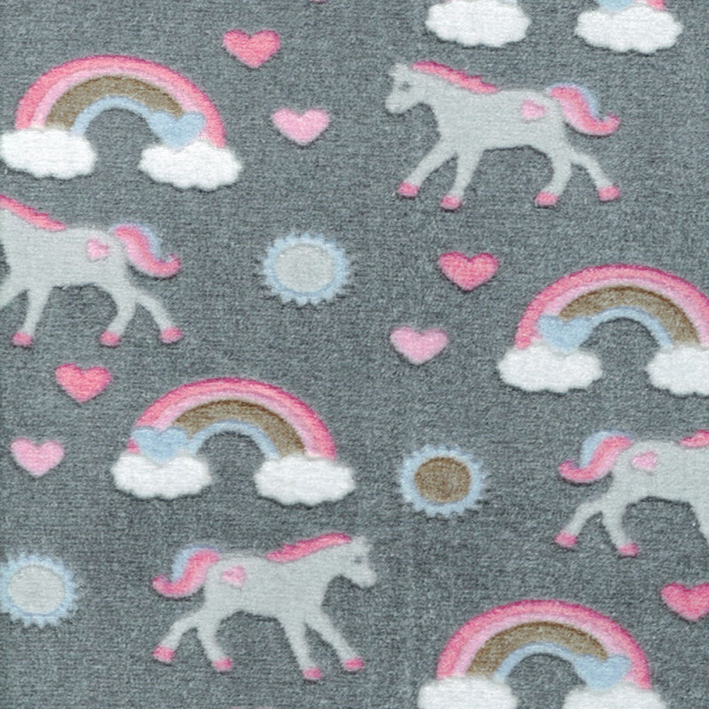 Fleece mönstrad rosa ponny