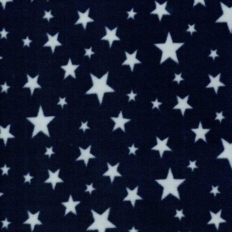 Fleece mönstrad multistjärna mörk blå