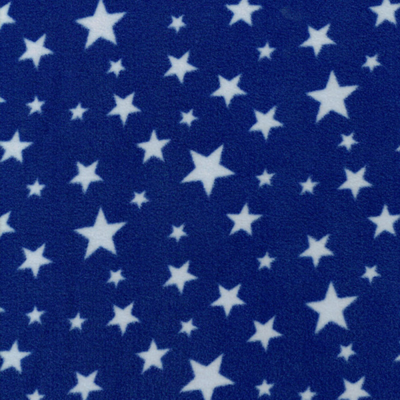 Fleece mönstrad multistjärna blå