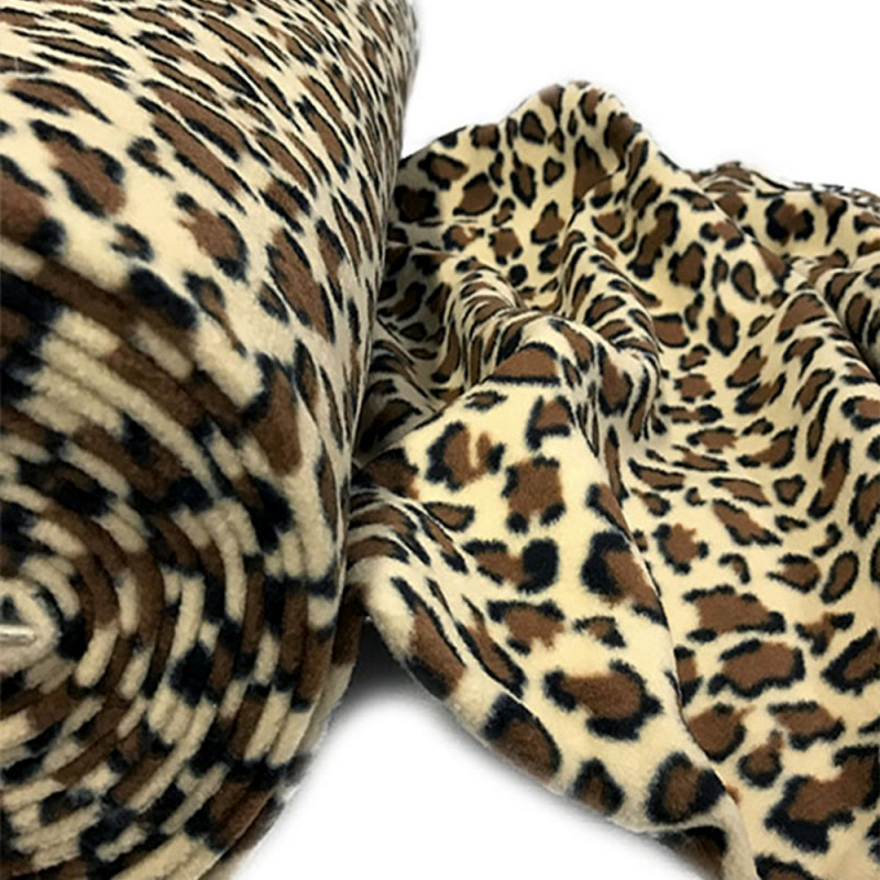 Fleece mönstrad leopard
