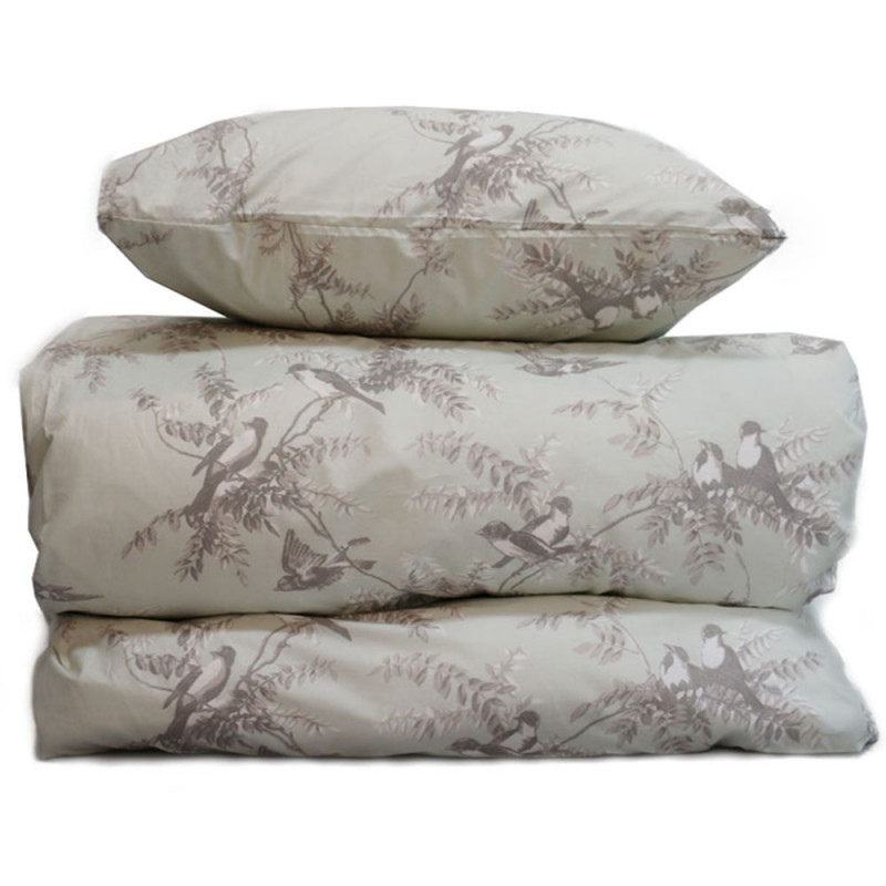 Bäddset Drömma fågel ljusgrön 150*210