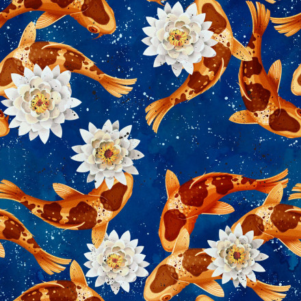 Guldfisk & Näckros blå