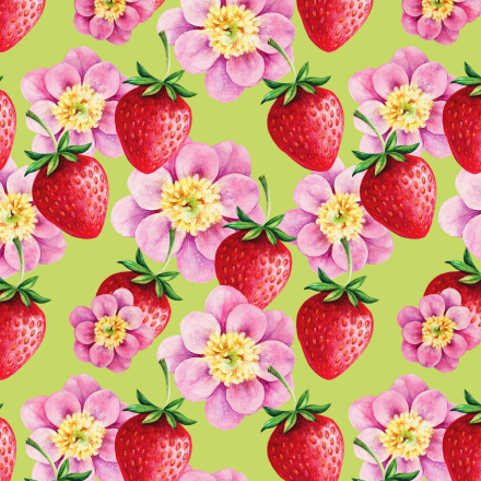 Jordgubbe blomma lime