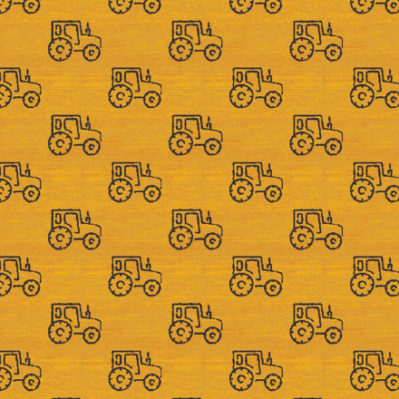 Traktor tecknad orange