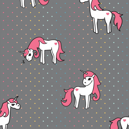 Prickar med enhörning grå