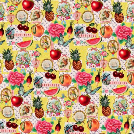 Persika, ananas, blomma