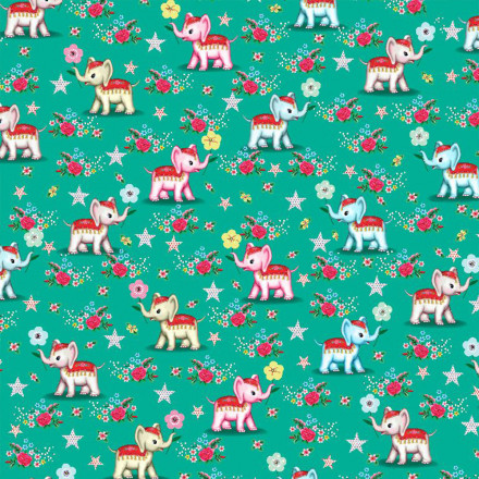 Elefanter med blommor