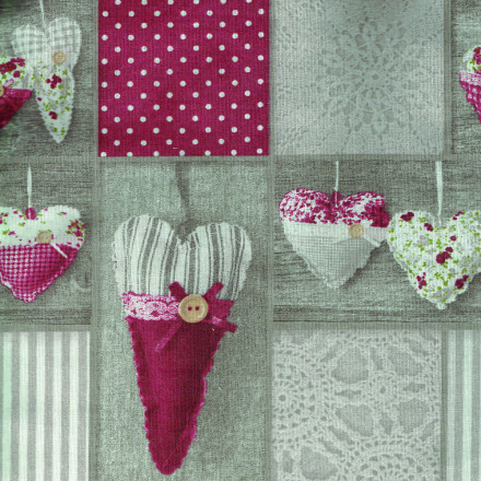 Loneta jul hjärta röd