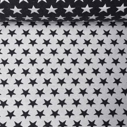 Jersey jacquard svart stjärna