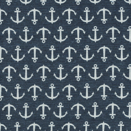 Ankare blå vit 140 cm