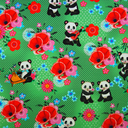 Jogging Panda med vallmo