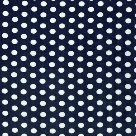 Viskos mode marinblå med vit prick