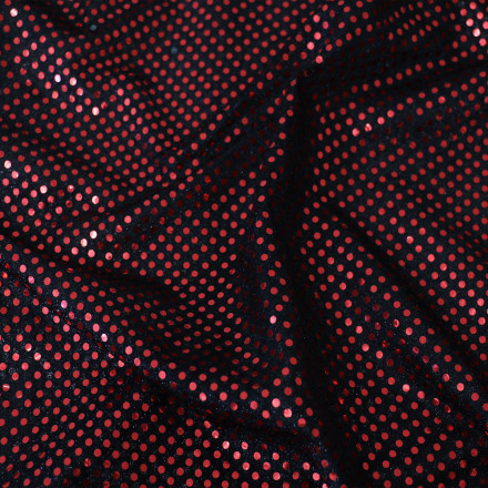 Paljett liten gles röd/svart