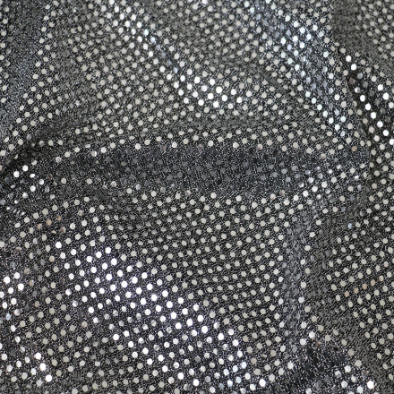 Paljett liten gles silver/svart