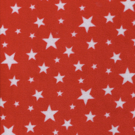 Fleece mönstrad multistjärna röd