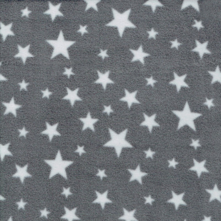 Fleece mönstrad multistjärna grå