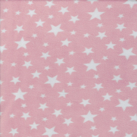 Fleece mönstrad multistjärna rosa