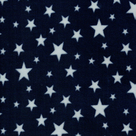 Fleece mönstrad multistjärna mörk blå